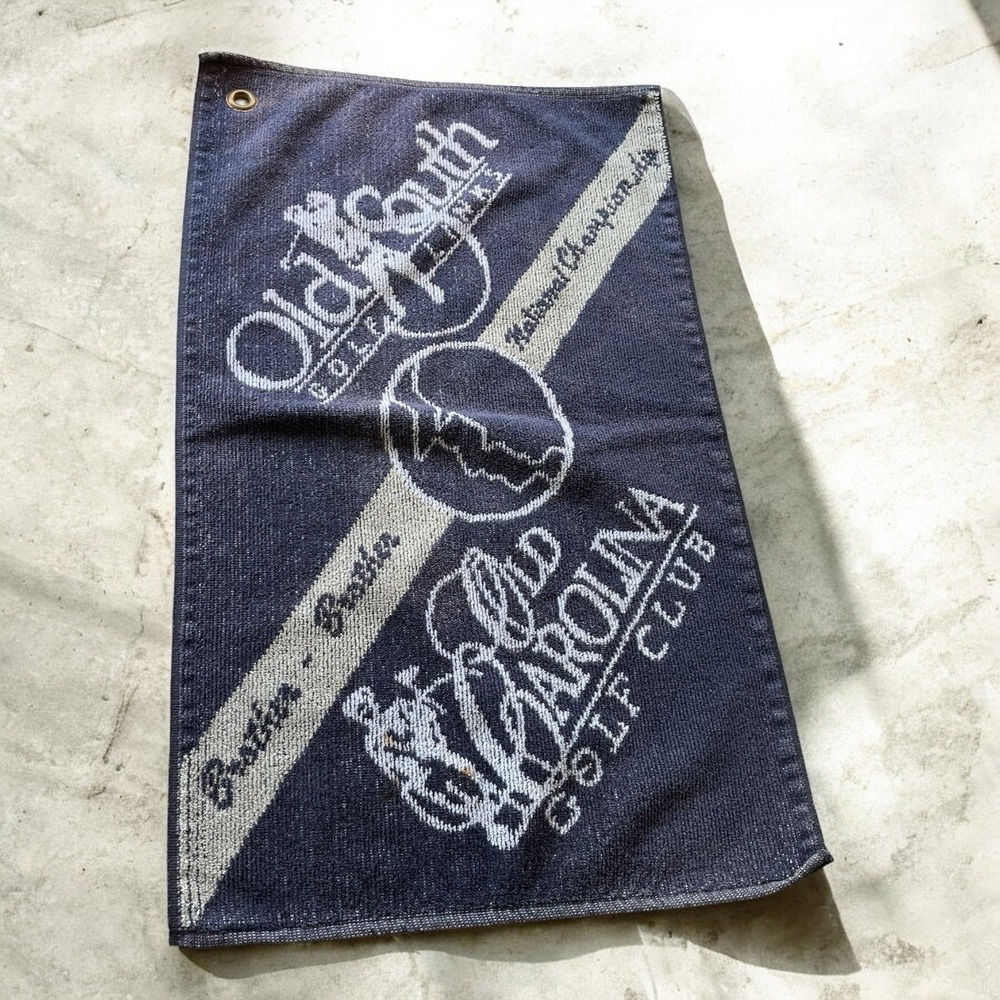 Golf Towel Old Carolina Golf Club Old South Links Blue Gray 26" X 15" Golfing